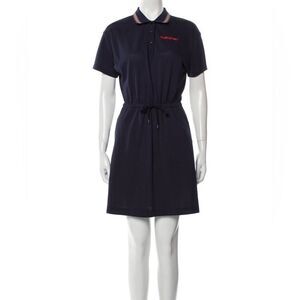 Burberry Sallyanne Icon Cotton Navy Blue Polo Dress 14 Youth/Womens XS